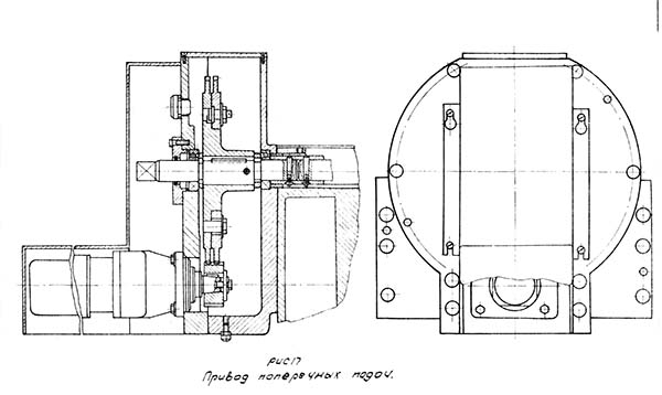 Привід поперечных подач токарного верстата з ЧПУ РТ705Ф312